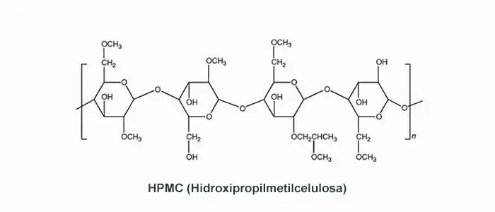 Diagrama de estructura química HPMC